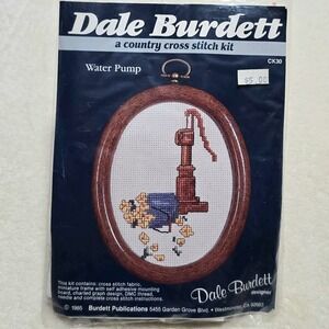 Dale Burdett Water Pump Country Cross Stitch Kit CK30 Oval Frame Included NWOT
